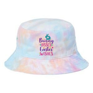 Cute Sunday School or Egg Hunt Bunny Kisses Easter Wishes Tie Dye Newport Bucket Hat