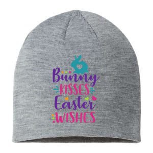 Cute Sunday School or Egg Hunt Bunny Kisses Easter Wishes Sustainable Beanie