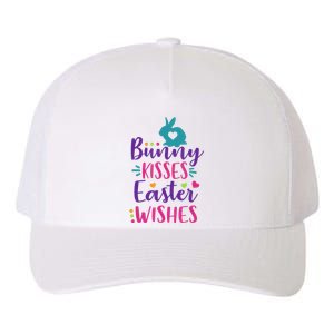 Cute Sunday School or Egg Hunt Bunny Kisses Easter Wishes Yupoong Adult 5-Panel Trucker Hat