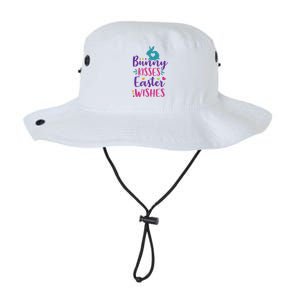 Cute Sunday School or Egg Hunt Bunny Kisses Easter Wishes Legacy Cool Fit Booney Bucket Hat