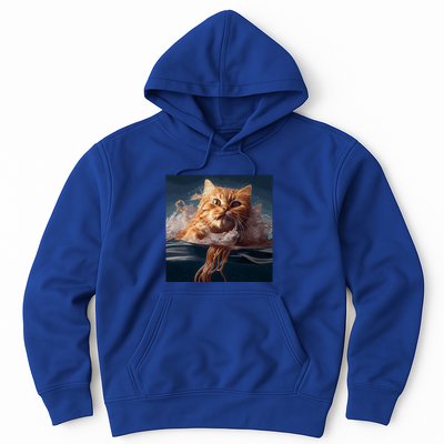 Cat Swimming Spaghetti Gift Hoodie