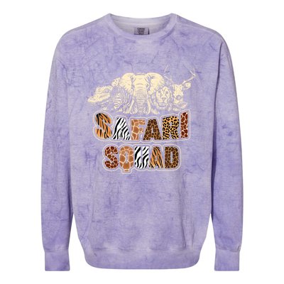 Cool Safari Squad African Family Summer Vacation Great Gift Colorblast Crewneck Sweatshirt