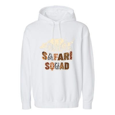 Cool Safari Squad African Family Summer Vacation Great Gift Garment-Dyed Fleece Hoodie