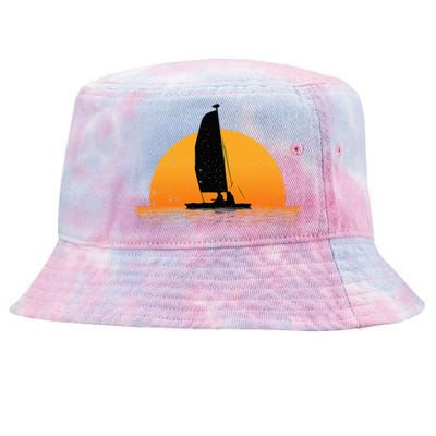 Cool Sailing Sail Boat Owner Sailboat Boating Tie-Dyed Bucket Hat