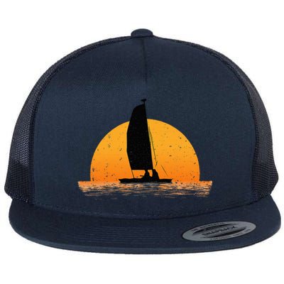 Cool Sailing Sail Boat Owner Sailboat Boating Flat Bill Trucker Hat