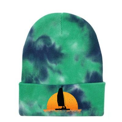 Cool Sailing Sail Boat Owner Sailboat Boating Tie Dye 12in Knit Beanie