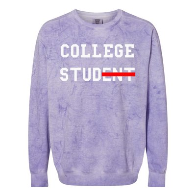 College Student Stud Funny College Gift Colorblast Crewneck Sweatshirt