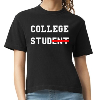College Student Stud Funny College Gift Comfort Colors Boxy T-Shirt