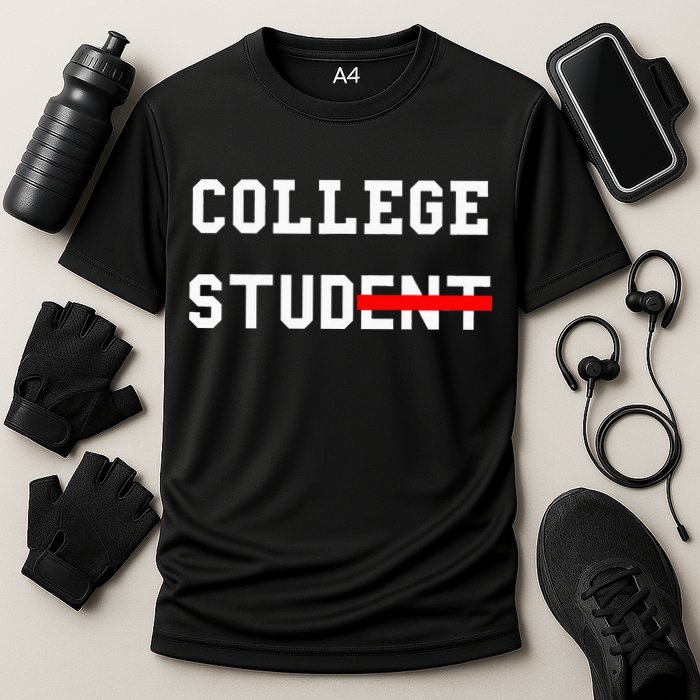 College Student Stud Funny College Gift Cooling Performance Crew T-Shirt