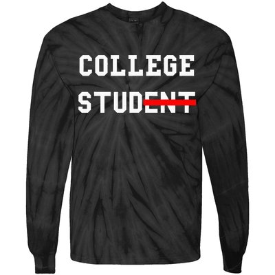 College Student Stud Funny College Gift Tie-Dye Long Sleeve Shirt