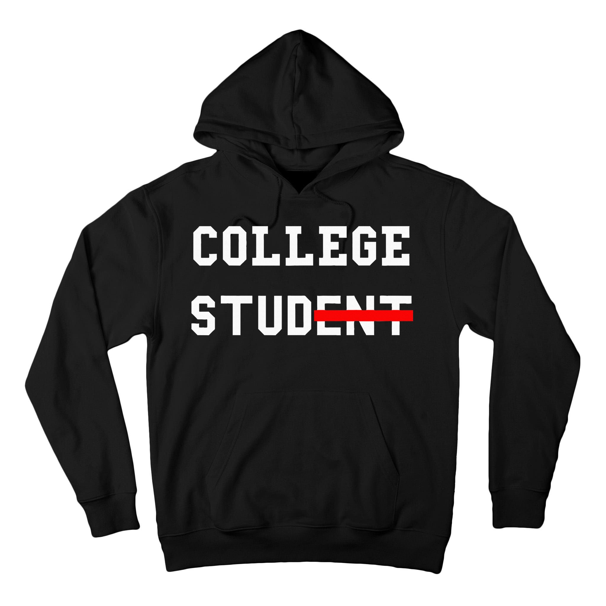 College Student Stud Funny College Gift Tall Hoodie