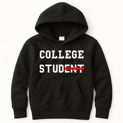 College Student Stud Funny College Gift Kids Hoodie