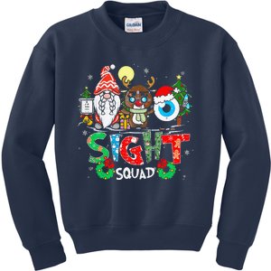 Cute Sight Squad Cute Optometry Gnome Reindeer For Christmas Kids Sweatshirt