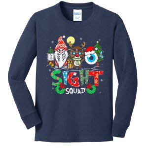 Cute Sight Squad Cute Optometry Gnome Reindeer For Christmas Kids Long Sleeve Shirt