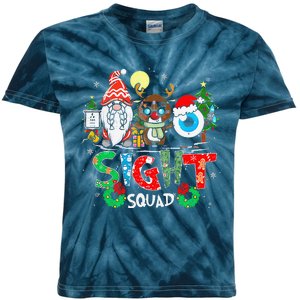 Cute Sight Squad Cute Optometry Gnome Reindeer For Christmas Kids Tie-Dye T-Shirt