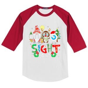 Cute Sight Squad Cute Optometry Gnome Reindeer For Christmas Kids Colorblock Raglan Jersey