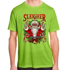 Christmas Sleigher Santa Rock Xmas Rocker Gift Adult ChromaSoft Performance T-Shirt