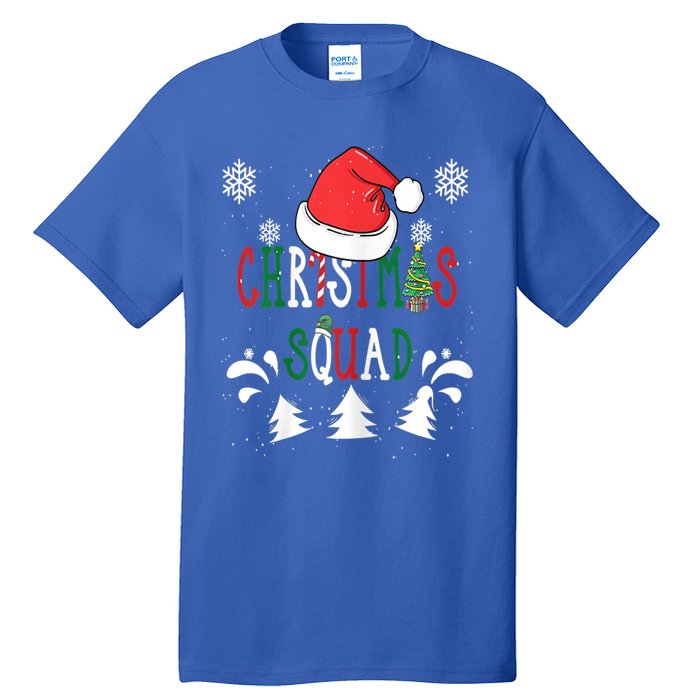 Christmas Squad Santa Hat Family Matching Pajama Xmas Gift Tall T-Shirt