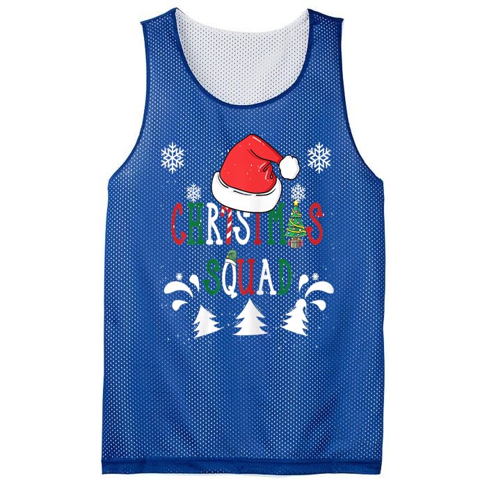 Christmas Squad Santa Hat Family Matching Pajama Xmas Gift Mesh Reversible Basketball Jersey Tank