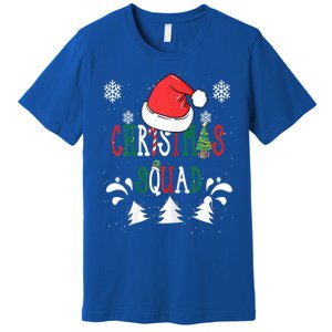 Christmas Squad Santa Hat Family Matching Pajama Xmas Gift Premium T-Shirt