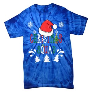 Christmas Squad Santa Hat Family Matching Pajama Xmas Gift Tie-Dye T-Shirt