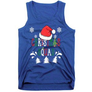 Christmas Squad Santa Hat Family Matching Pajama Xmas Gift Tank Top