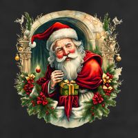 Christmas Spirit Santa Illustration Cool Comfort Performance Bucket Hat