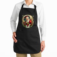 Christmas Spirit Santa Illustration Apron