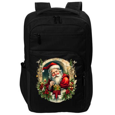 Christmas Spirit Santa Illustration Impact Tech Backpack