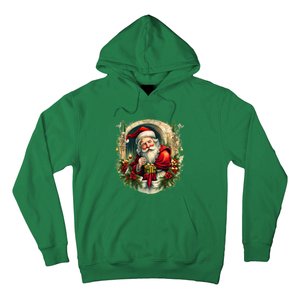 Christmas Spirit Santa Illustration Hoodie