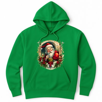 Christmas Spirit Santa Illustration Hoodie