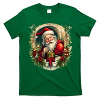 Christmas Spirit Santa Illustration T-Shirt