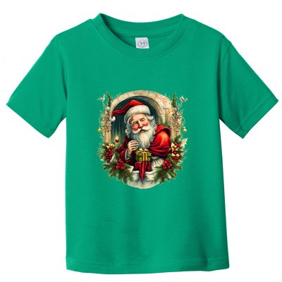 Christmas Spirit Santa Illustration Toddler T-Shirt