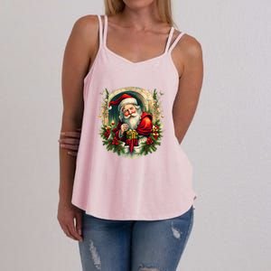 Christmas Spirit Santa Illustration Women's Strappy Tank