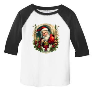 Christmas Spirit Santa Illustration Toddler Fine Jersey T-Shirt