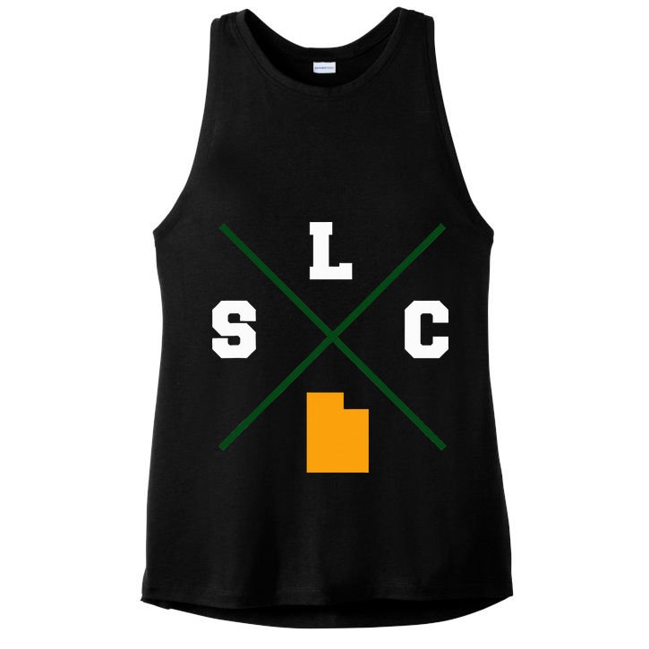 Classic Slc Salt Lake City Utah Ladies PosiCharge Tri-Blend Wicking Tank