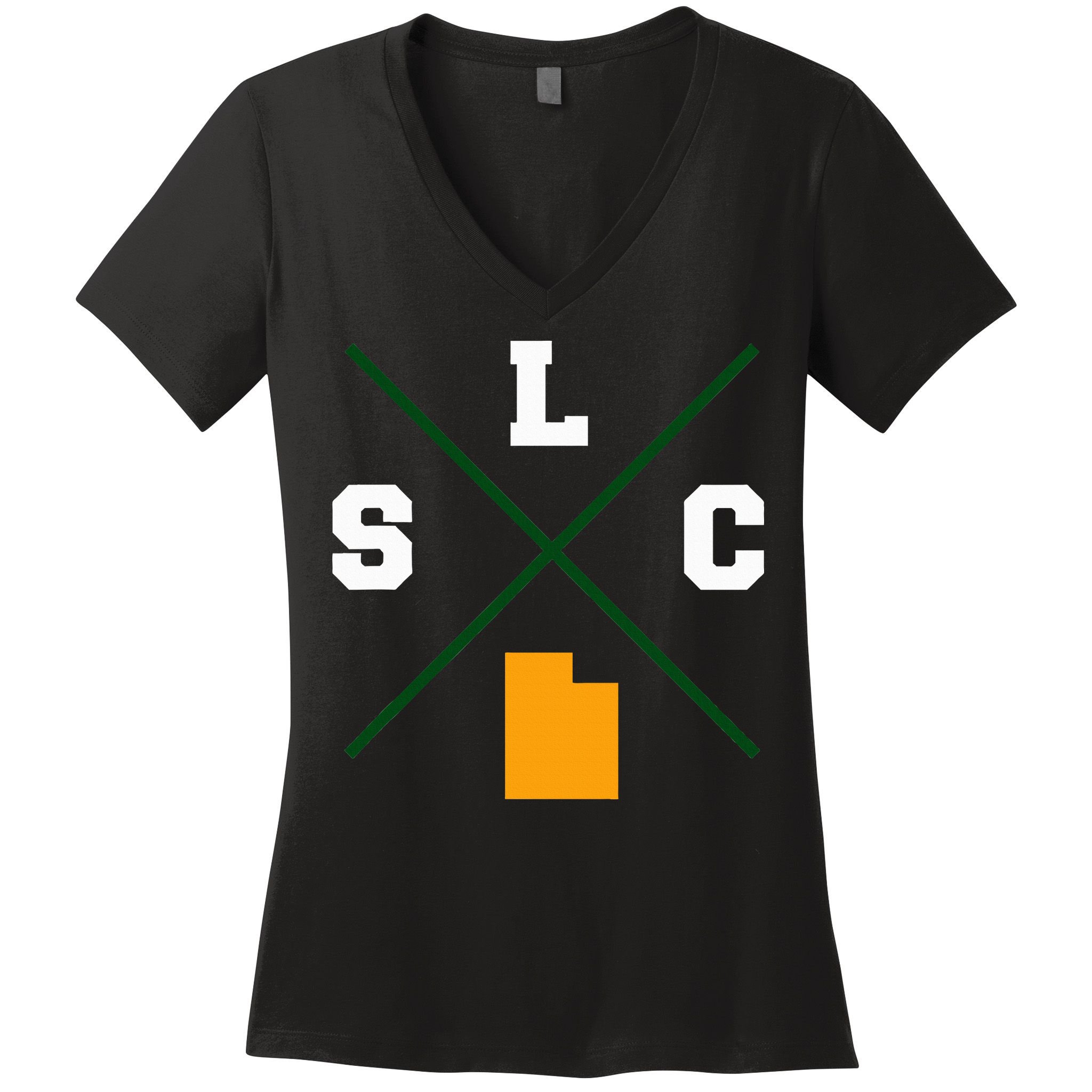 Classic Slc Salt Lake City Utah Women's V-Neck T-Shirt