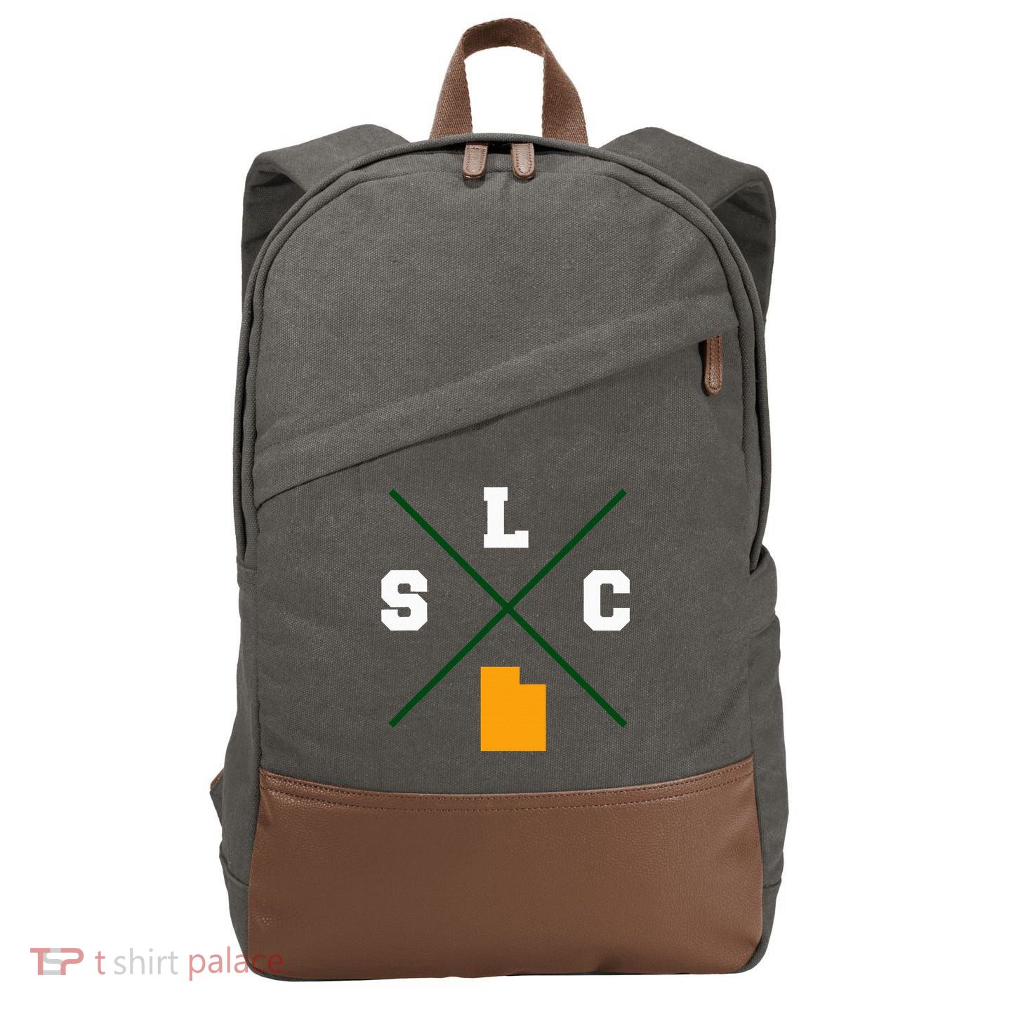 Classic Slc Salt Lake City Utah Cotton Canvas Backpack
