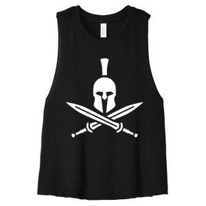 Cross Swords Spartan Women's Racerback Cropped Tank