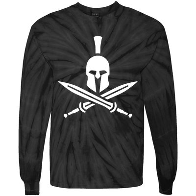 Cross Swords Spartan Tie-Dye Long Sleeve Shirt