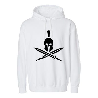 Cross Swords Spartan Garment-Dyed Fleece Hoodie