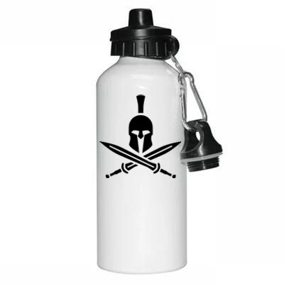 Cross Swords Spartan Aluminum Water Bottle