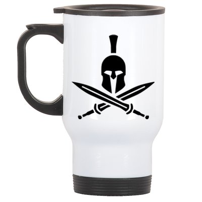 Cross Swords Spartan Stainless Steel Travel Mug