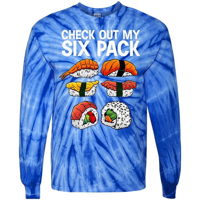 Cool Sushi Salmon Sushi Lovers Japanese Food Tie-Dye Long Sleeve Shirt