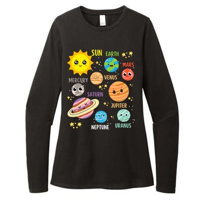 Cute Solar Systems Astronomy Boy Girl Womens CVC Long Sleeve Shirt