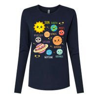 Cute Solar Systems Astronomy Boy Girl Womens Cotton Relaxed Long Sleeve T-Shirt