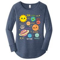 Cute Solar Systems Astronomy Boy Girl Women's Perfect Tri Tunic Long Sleeve Shirt