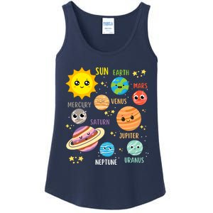 Cute Solar Systems Astronomy Boy Girl Ladies Essential Tank