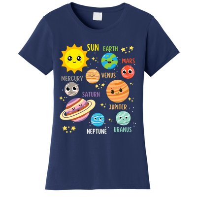 Cute Solar Systems Astronomy Boy Girl Women's T-Shirt