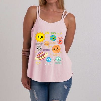 Cute Solar Systems Astronomy Boy Girl Women's Strappy Tank